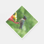 Fotografie van een roodkeelkolibrie servetten (Hoek)