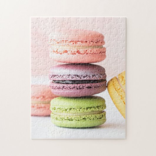 Fotografie van Foodie Desserts French Macarons Fot Legpuzzel (Verticaal)