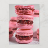 Fotografie van frambose Jam Macaron Stack Briefkaart (Voorkant)