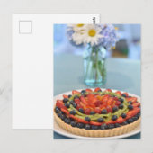 Fotografie van fruit Tart, Frans gebak Briefkaart (Voorkant / Achterkant)