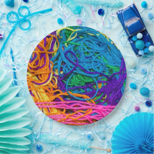 Fotografie van Garens Tangles Papieren Bordje (Feest)