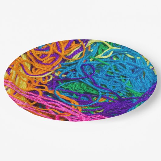 Fotografie van Garens Tangles Papieren Bordje (Gekanteld)