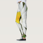 Fotografie van geel White Daisy Flower Floral Leggings (Links)