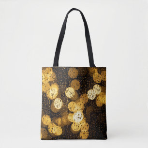 Fotografie van gele lichten tote bag