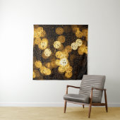 Fotografie van gele lichten wandkleed (In situ)
