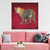 Fotografie van gepotte wilde kat canvas afdruk (Insitu (Woonkamer))