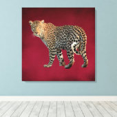 Fotografie van gepotte wilde kat canvas afdruk (Insitu (Houten vloer))