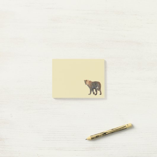 Fotografie van gepotte wilde kat post-it® notes (Op bureau)