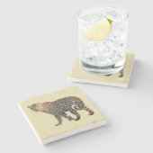 Fotografie van gepotte wilde kat stenen onderzetter (Zijkant)