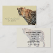 Fotografie van gepotte wilde kat visitekaartje (Voorkant / Achterkant)