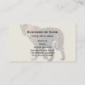 Fotografie van gepotte wilde kat visitekaartje (Achterkant)