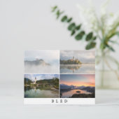 Fotografie van gevlekte landschappen in collage briefkaart (Staand voorkant)