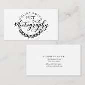 Fotografie van gezelschapsdieren in de vorm van ee visitekaartje (Voorkant / Achterkant)