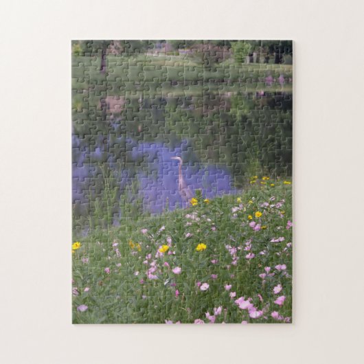 Fotografie van Great Blue Heron Natuur Legpuzzel (Verticaal)