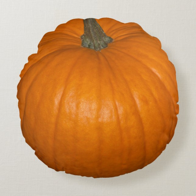 Fotografie van Halloween Pumpkin Rond Kussen (Voorkant)