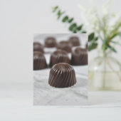 Fotografie van het glanzend chocolaatbonbons Snoep Briefkaart (Staand voorkant)