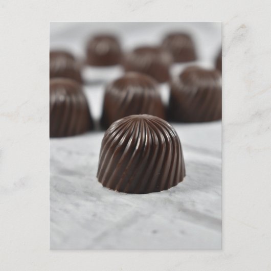 Fotografie van het glanzend chocolaatbonbons Snoep Briefkaart (Voorkant)