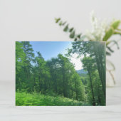 Fotografie van het groene boslandschap kaart (Staand voorkant)