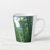 Fotografie van het groene boslandschap latte mok (Rechts)