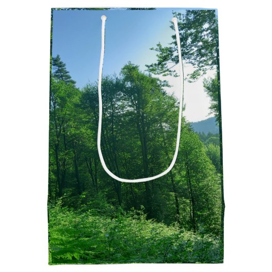 Fotografie van het groene boslandschap medium cadeauzakje (Achterkant)