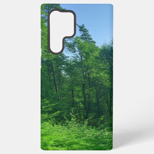 Fotografie van het groene boslandschap samsung galaxy hoesje (Achterkant)