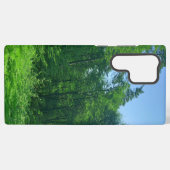 Fotografie van het groene boslandschap samsung galaxy hoesje (Achterkant horizontaal)