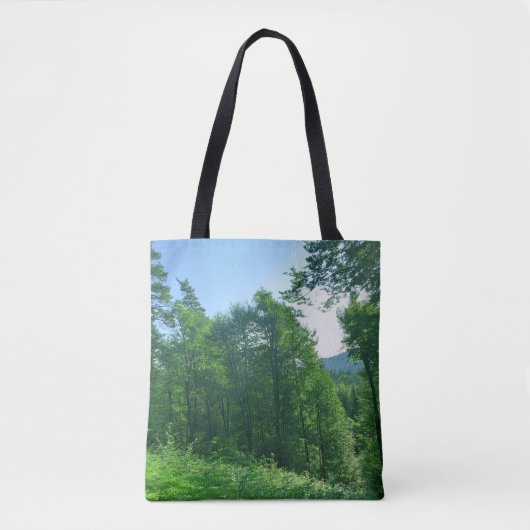 Fotografie van het groene boslandschap tote bag (Voorkant)