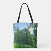 Fotografie van het groene boslandschap tote bag (Achterkant)