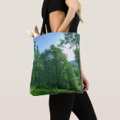 Fotografie van het groene boslandschap tote bag (Dichtbij)