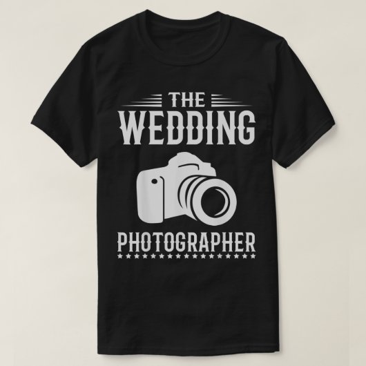 Fotografie van het huwelijk Funny Camera T-shirt (Design voorkant)