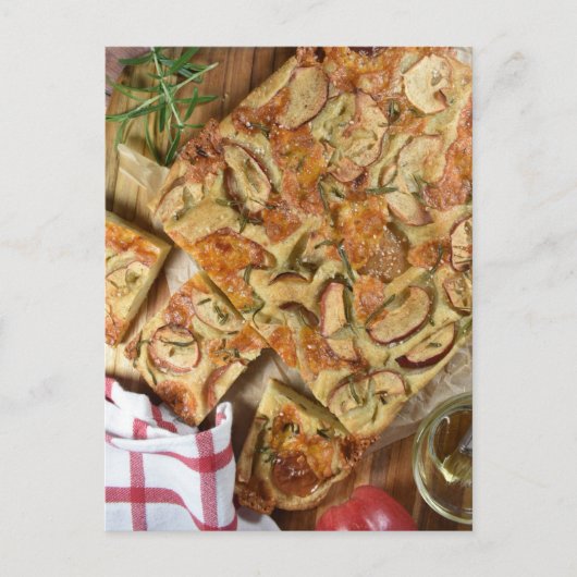 Fotografie van het Italiaans Apple Rosemary Focacc Briefkaart (Voorkant)