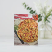 Fotografie van het Italiaanse Focaccia Red Pepper  Briefkaart (Staand voorkant)