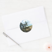 Fotografie van het nationale park Yellowstone Ronde Sticker (Envelop)