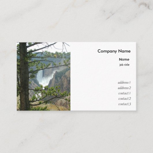 Fotografie van het nationale park Yellowstone Visitekaartje (Voorkant)