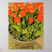 Fotografie van het oranje bloemfestival poster (Voorkant)