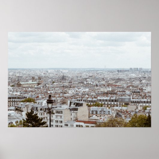 Fotografie van het panorama van Parijs Poster (Voorkant)