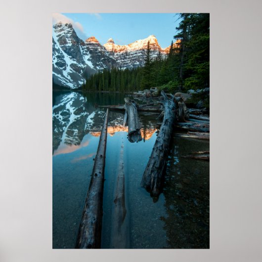 Fotografie van het Sneeuwgebergte Poster (Voorkant)