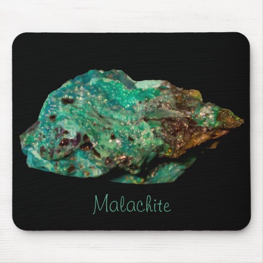 Fotografie van Malachite Green Mineral Rock Natuur Muismat (Voorkant)