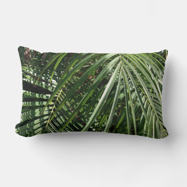 Fotografie van Palm Fronds Fine Art Natuur Kussen (Voorkant)