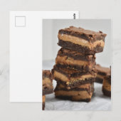 Fotografie van pindakaas Butter Chocolate Brownie Briefkaart (Voorkant / Achterkant)