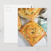 Fotografie van Puff Pastry Savory Hand Pie Briefkaart (Voorkant / Achterkant)