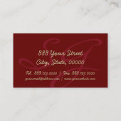 Fotografie van roodendron Floral - Visitekaartjes  (Achterkant)