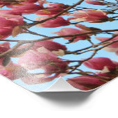 fotografie van roze bloesems met vogelnest foto afdruk (Hoek)