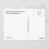 Fotografie van roze/witte kalkhoudende stilstand briefkaart (Achterkant)