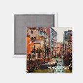 Fotografie van Venice Gondola Canal Italië Magneet (Voorkant / Achterkant)