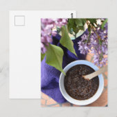Fotografie van verse Fig Jam Purple Flowers Briefkaart (Voorkant / Achterkant)