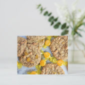 Fotografie van voedsel Butterscotch Oatmeel Koekje Briefkaart (Staand voorkant)