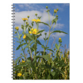 Fotografie van wilde zonnebloemen notitieboek (Voorkant)