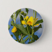 Fotografie van wilde zonnebloemen ronde button 5,7 cm (Voorkant)