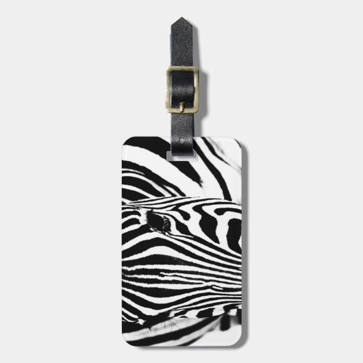 Fotografie van zebra wilde dieren Afrika Safari Bagagelabel (Voorkant verticaal)